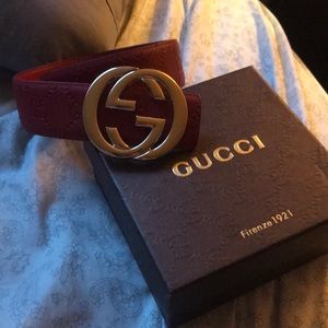 Red Gucci Belt